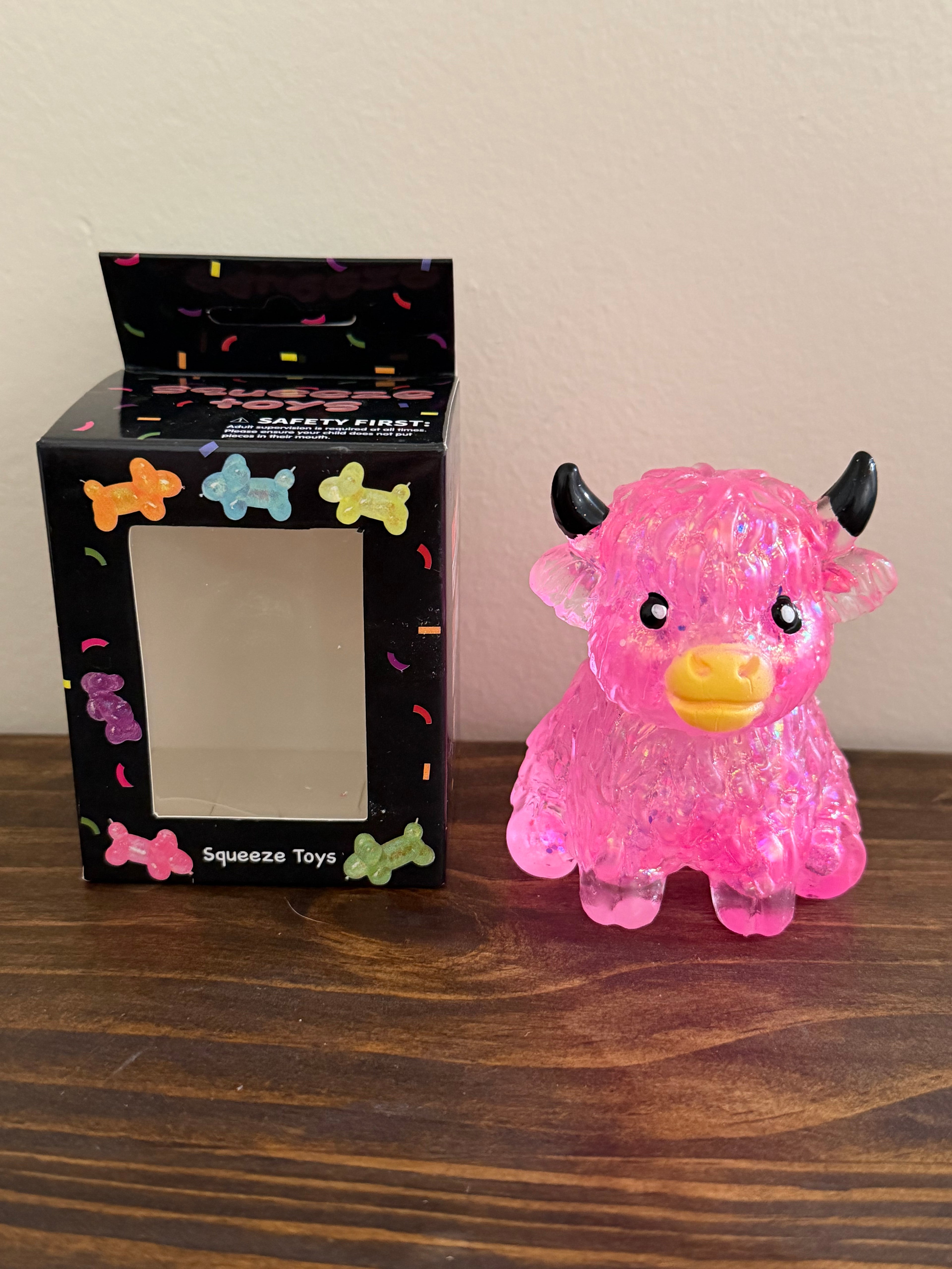 Highland Cow Glitter Squeeze