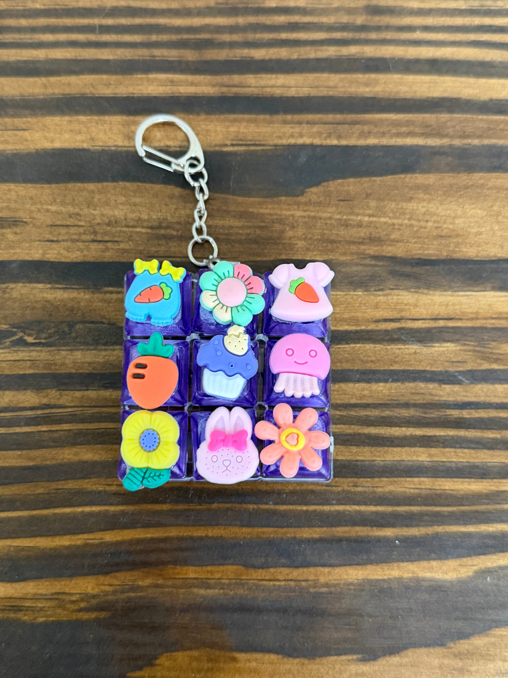 Garden Charm Light-Up Keyboard Keychains Set
