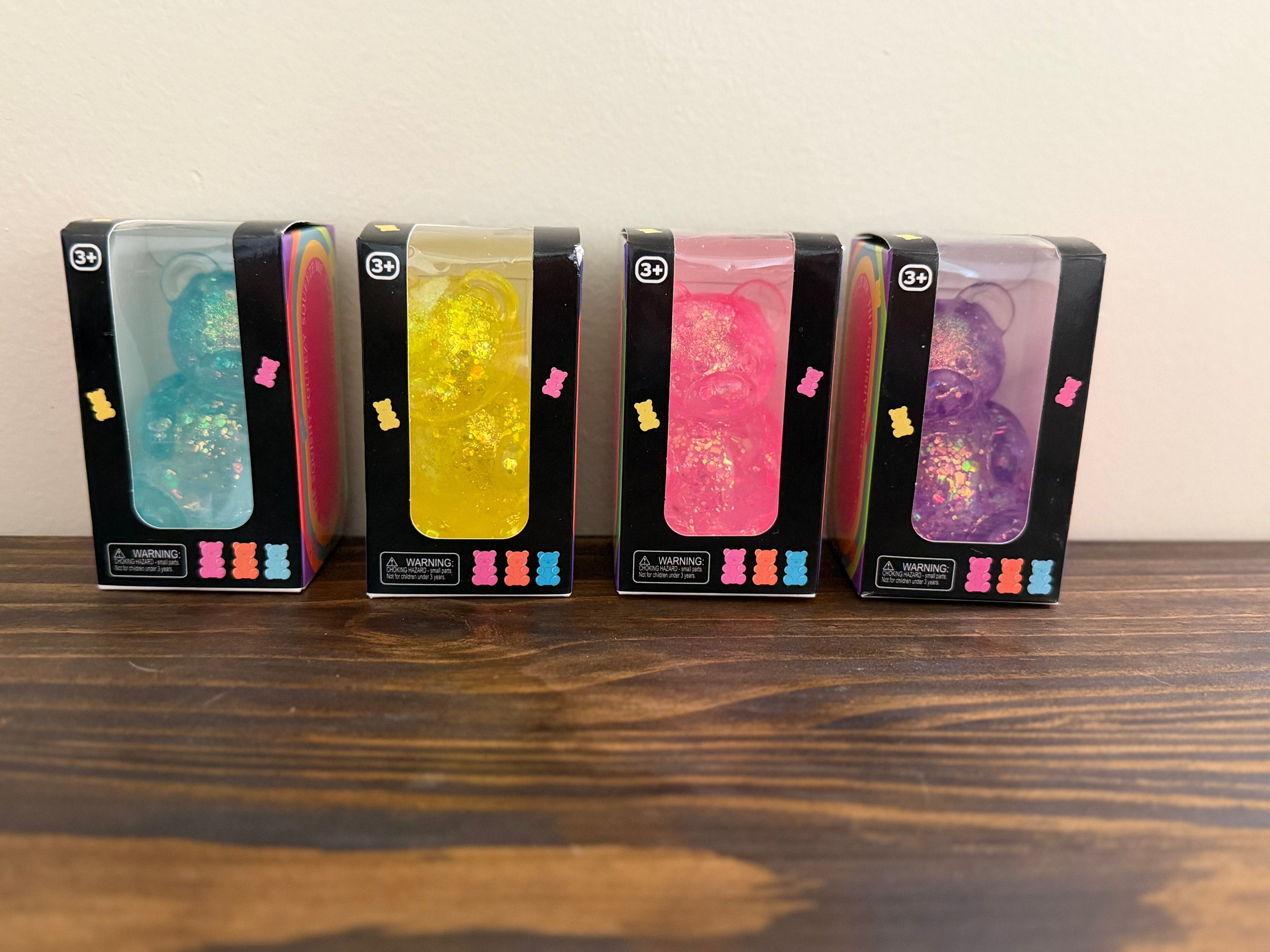 Glitter Squeeze Gummy Bear Toys
