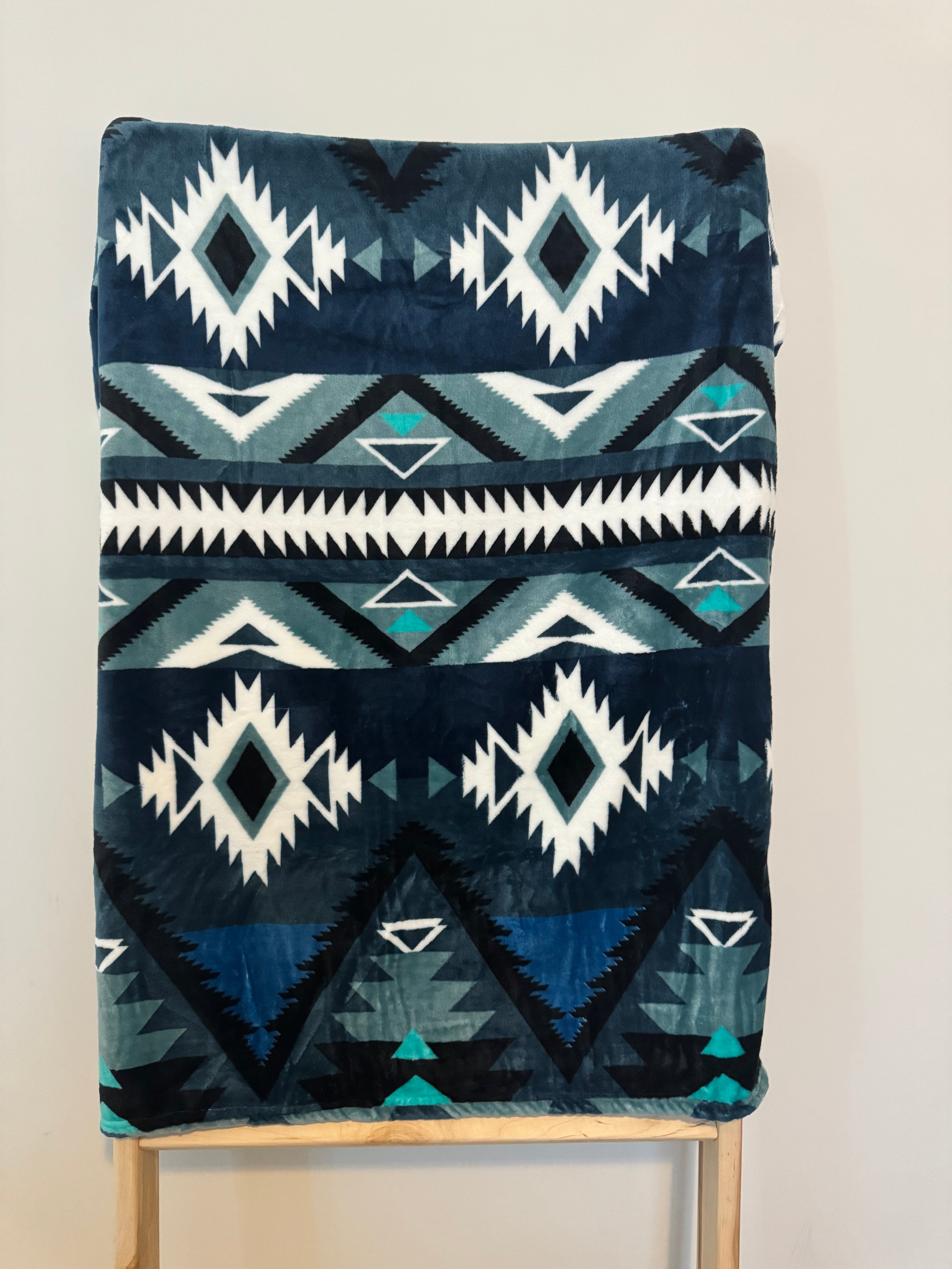 Navy Southwestern Baby Blanket