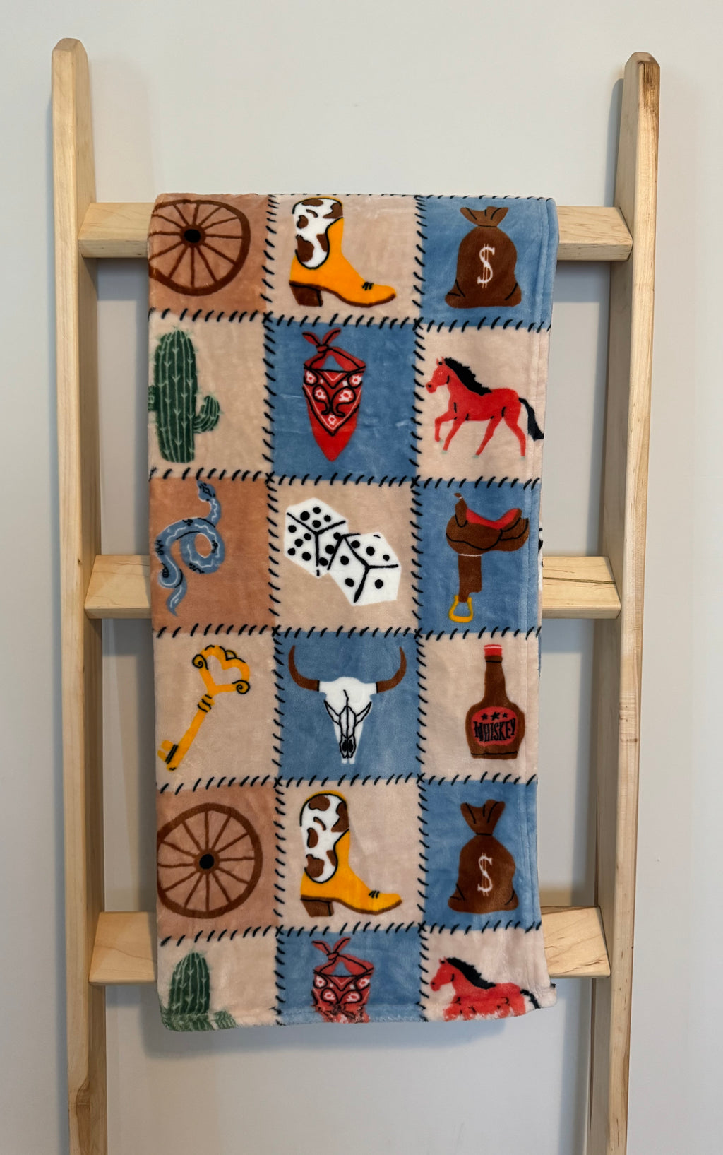 Western Patchwork Baby Blanket