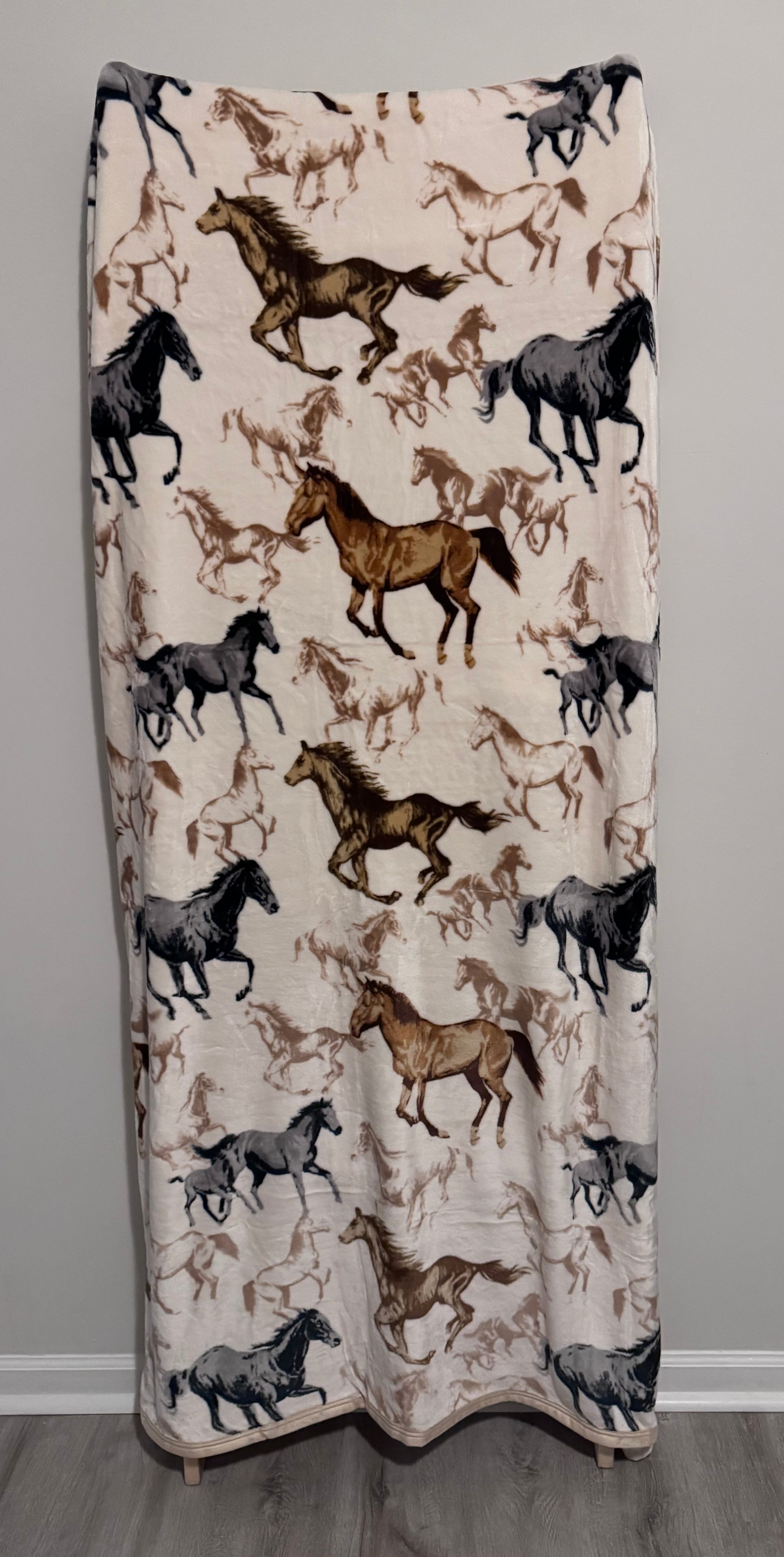 Wild Horses Flannel Blanket