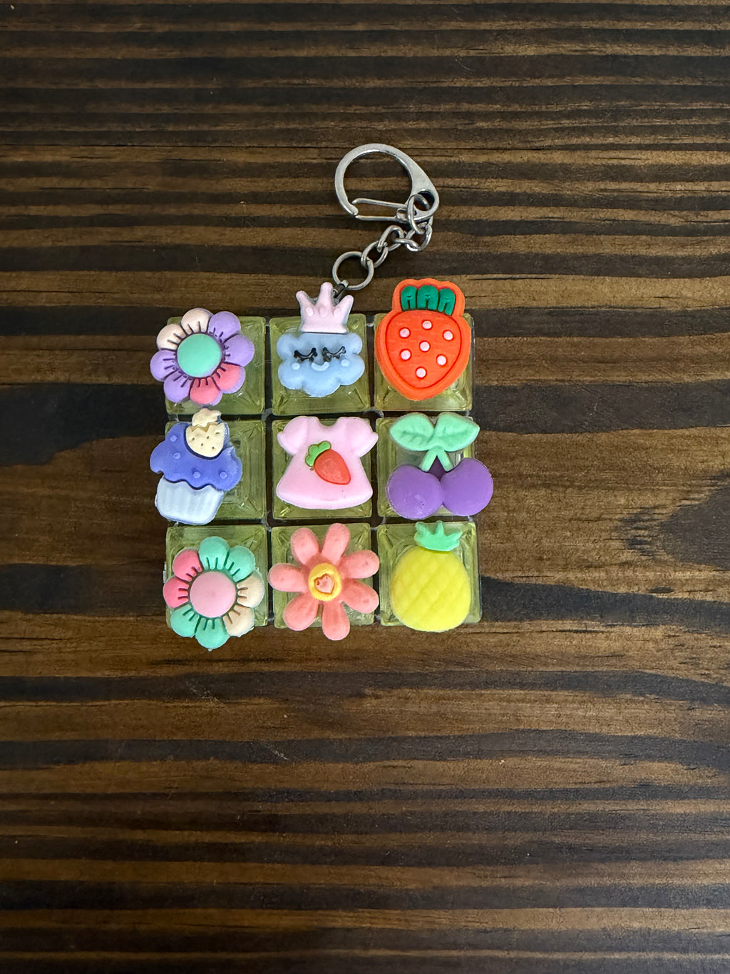 Garden Charm Light-Up Keyboard Keychains Set
