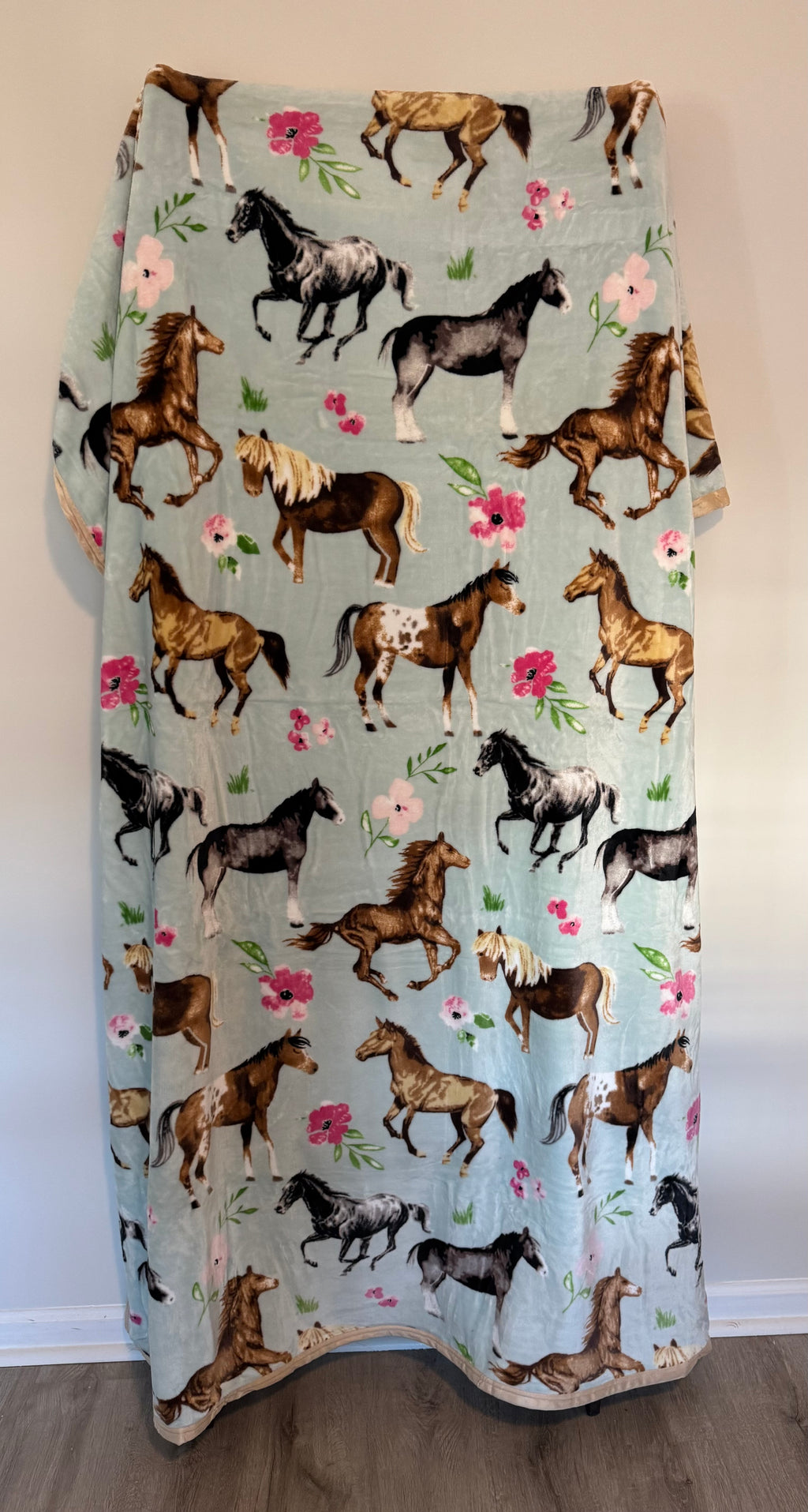 Horses Flannel Blanket