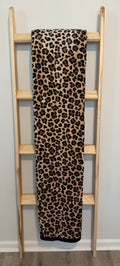 Tan & Black Leopard Print Blanket