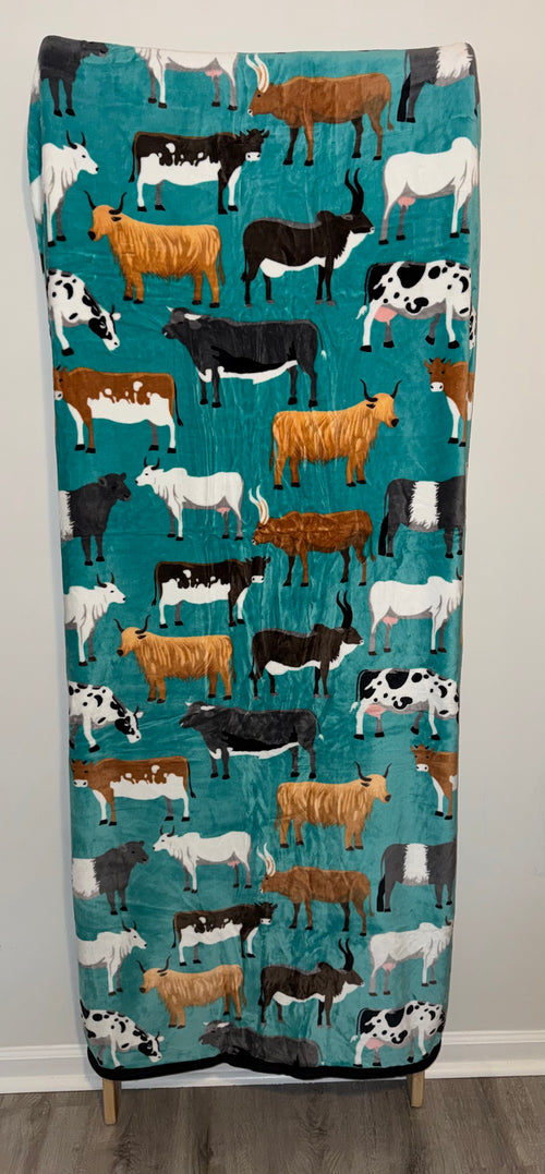 Cattle Flannel Blanket