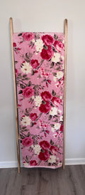 Pink Rose Floral Flannel Blanket