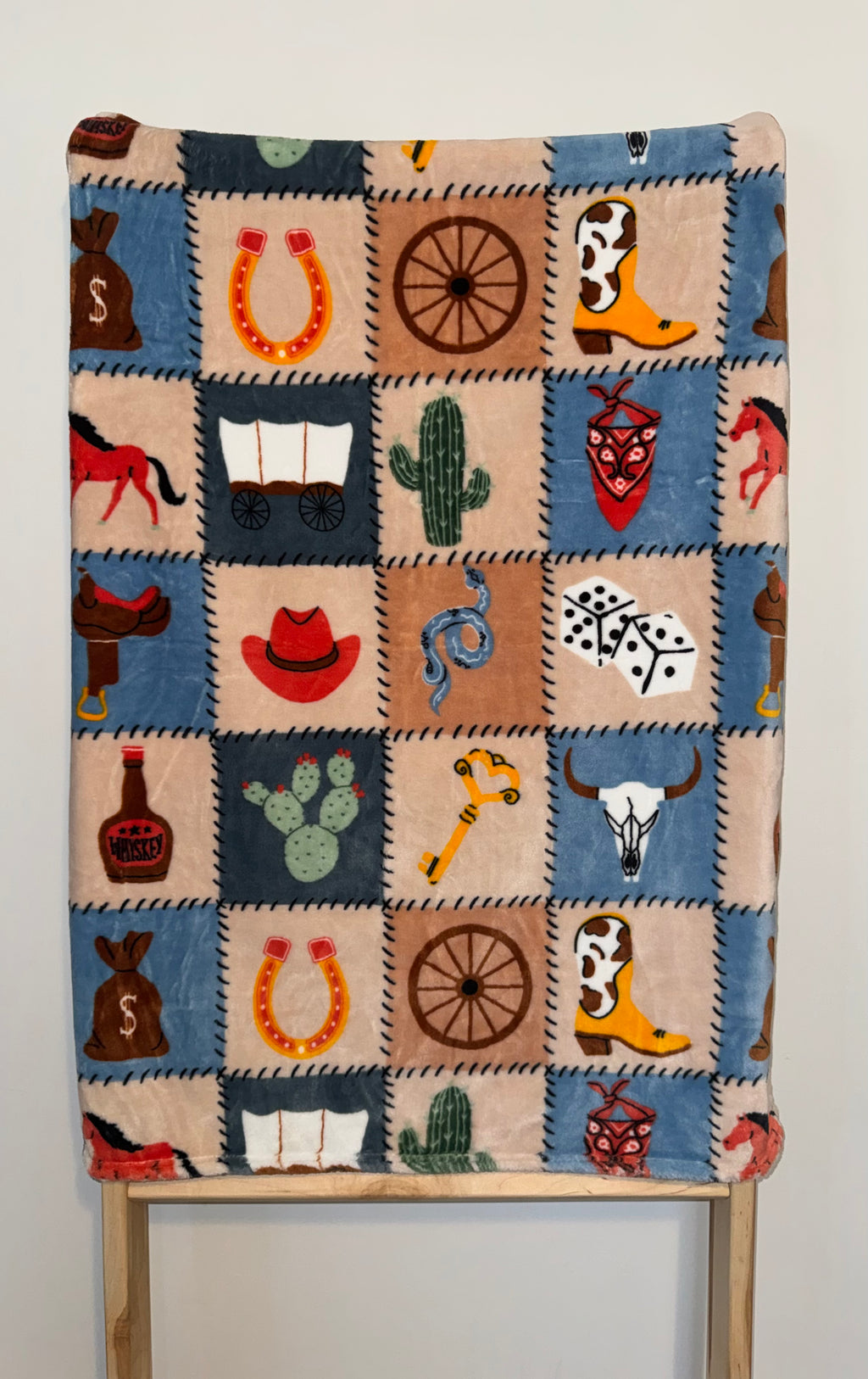 Western Patchwork Baby Blanket