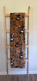 Ranch Hippie Highland Cow Flannel Blanket – Brown