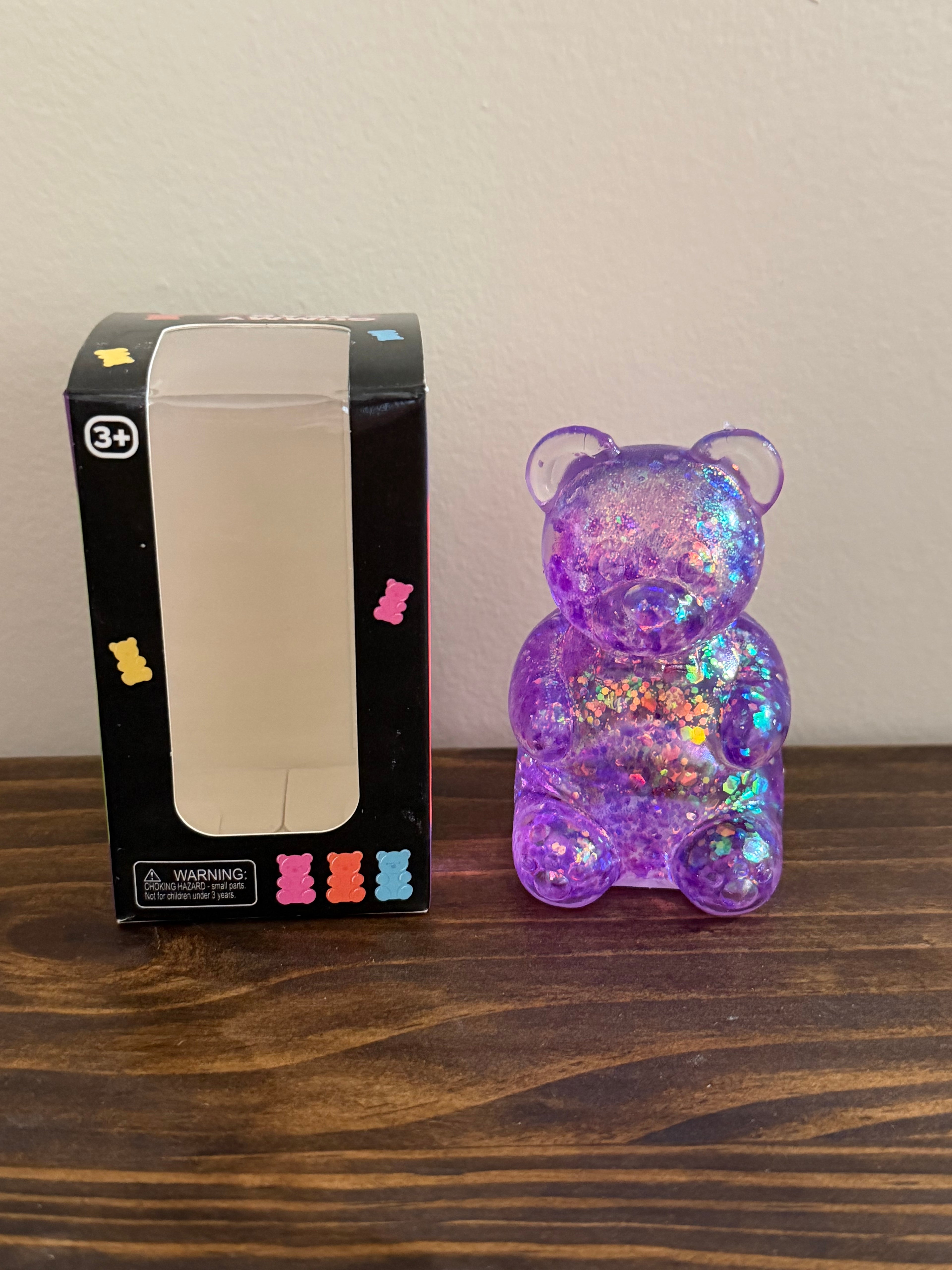 Glitter Squeeze Gummy Bear Toys