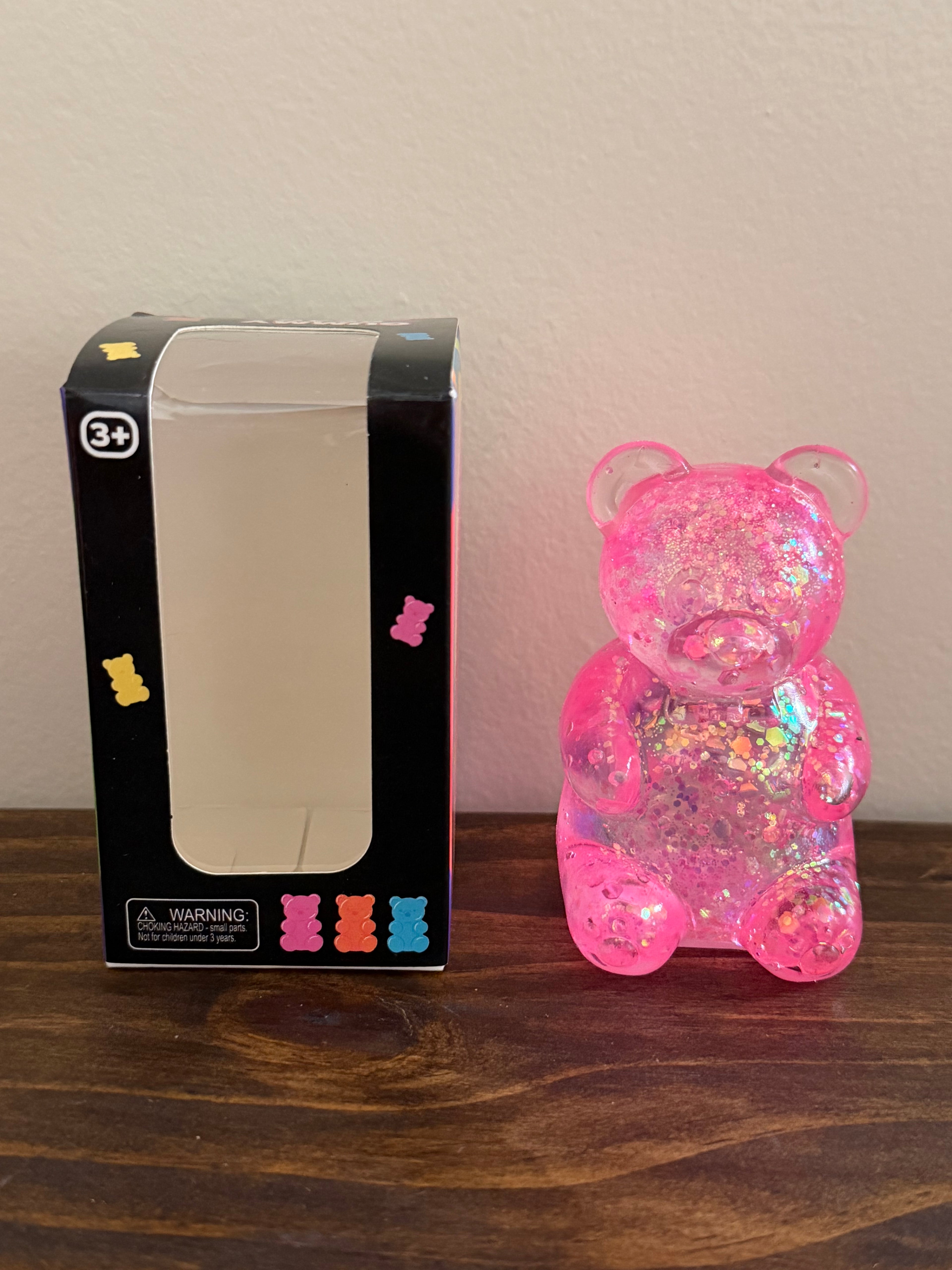 Glitter Squeeze Gummy Bear Toys