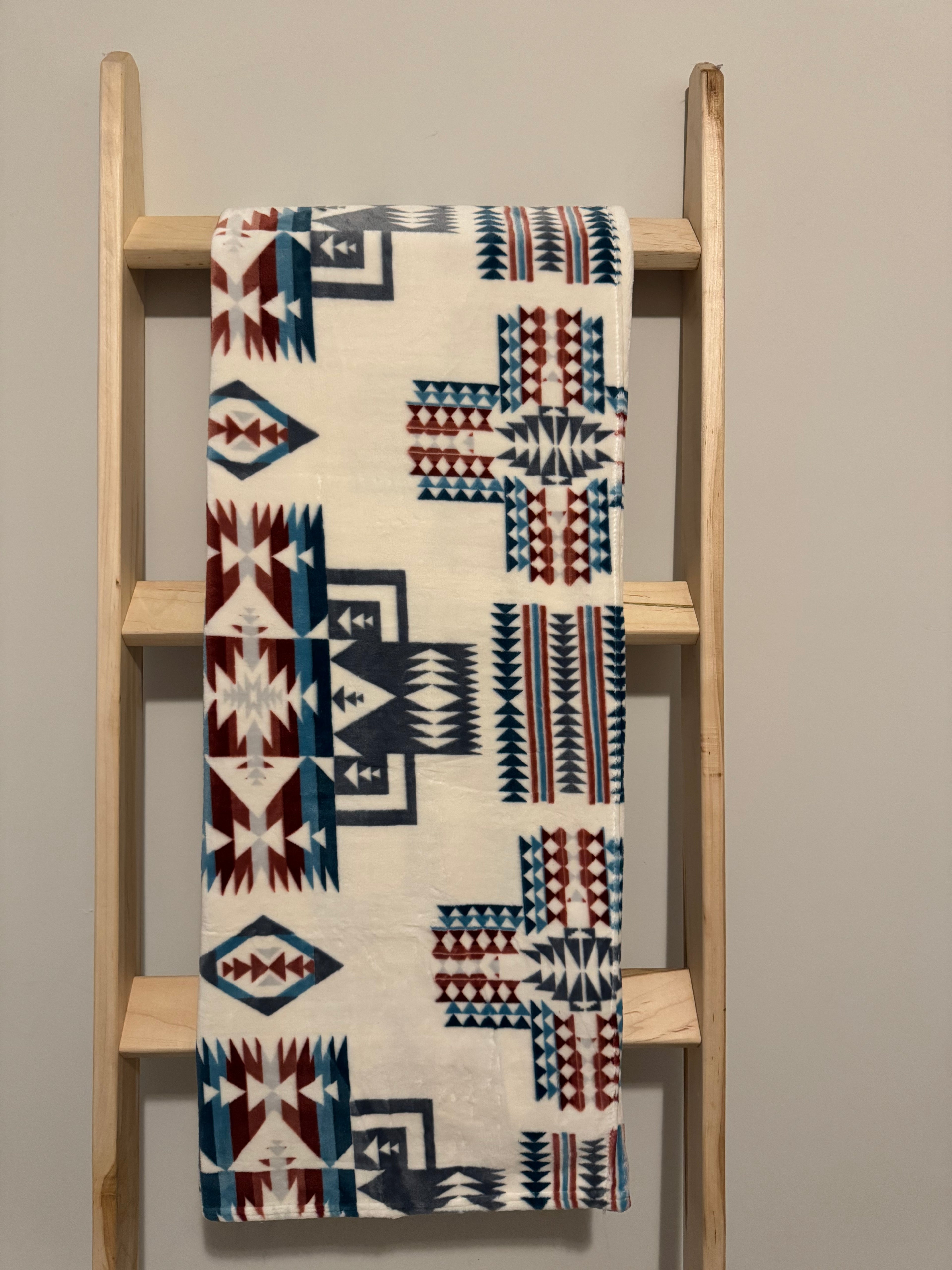 Cream Southwestern Baby Blanket