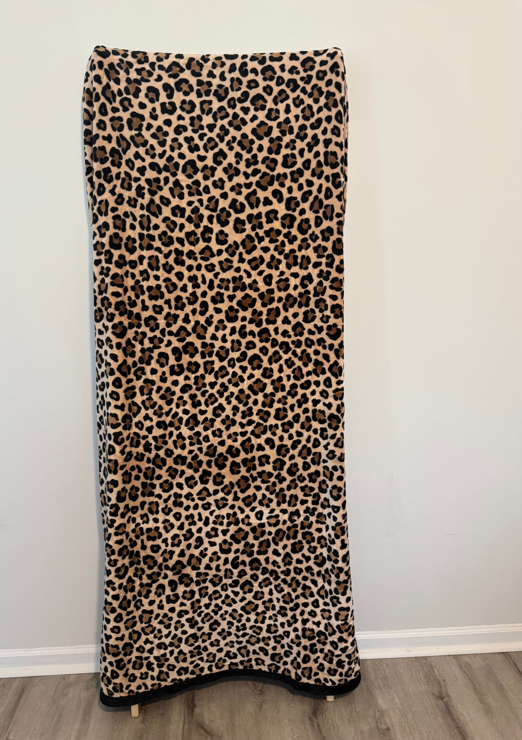 Tan & Black Leopard Print Blanket