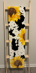 Sunflower Cow Print Blanket