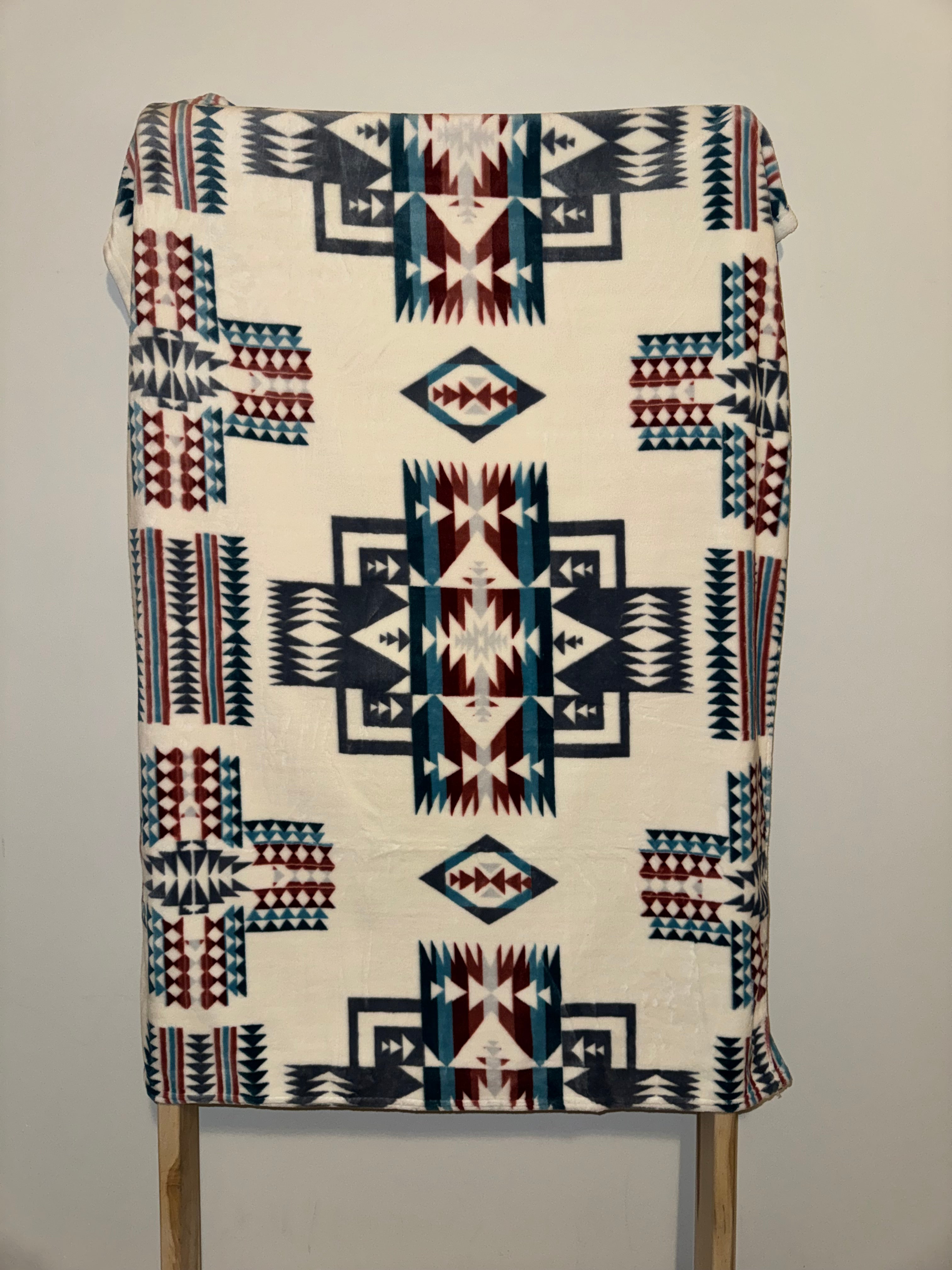 Cream Southwestern Baby Blanket