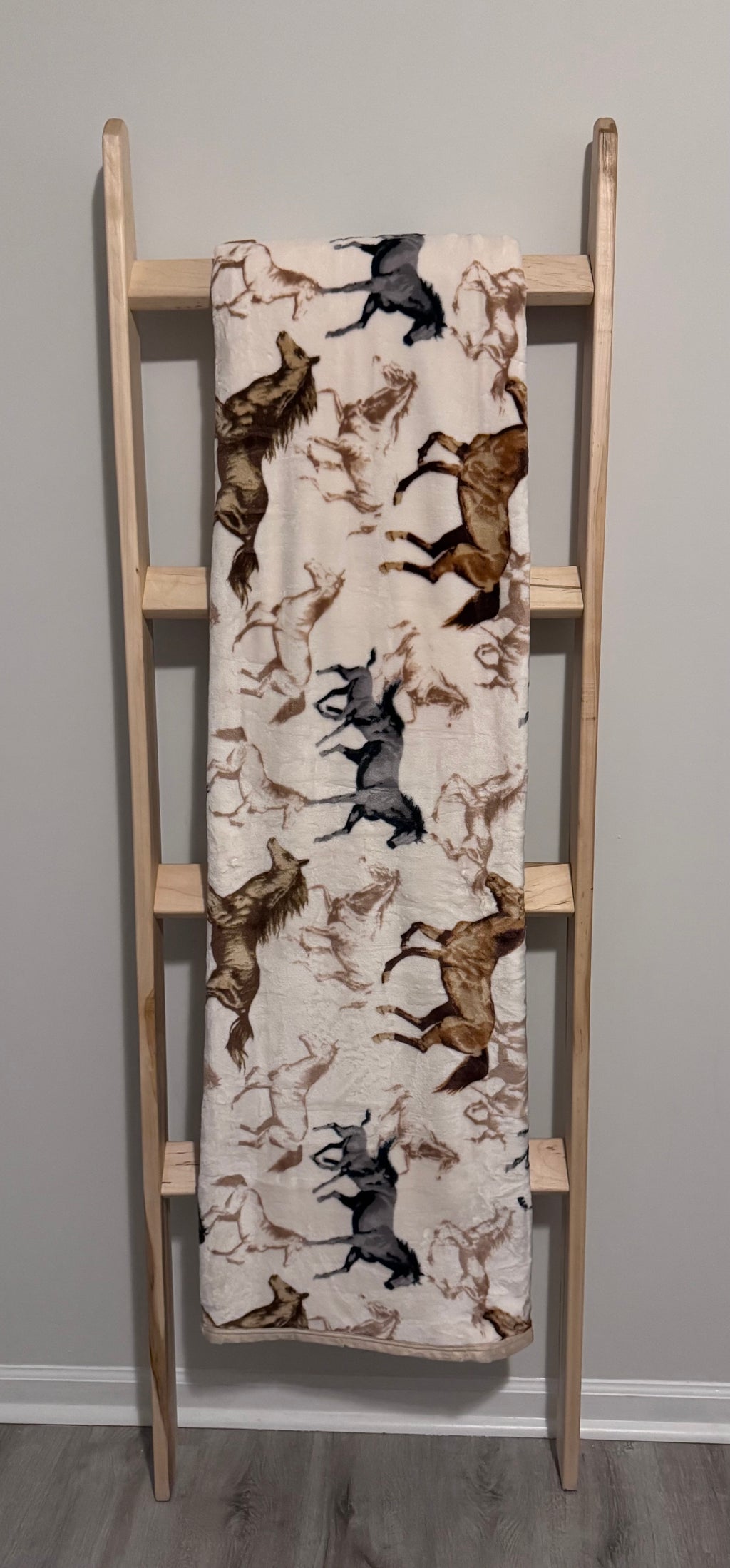 Wild Horses Flannel Blanket