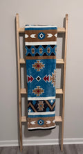 Teal Aztec Southwestern Flannel