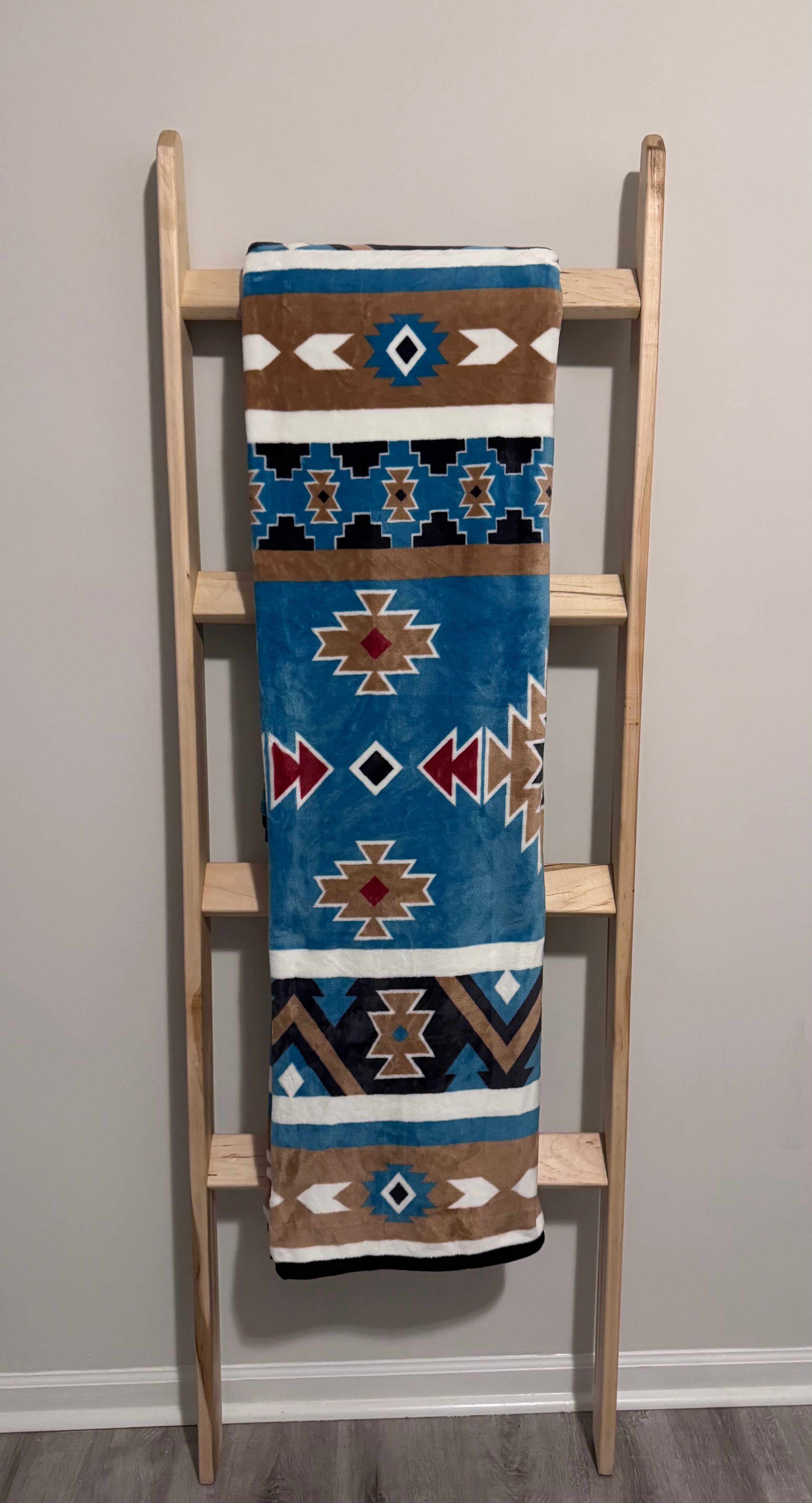 Teal Aztec Southwestern Flannel