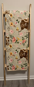Highland Cow Floral Flannel Blanket