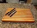 Handmade Maple & Cherry Edge Grain Cutting Board with Juice Groove