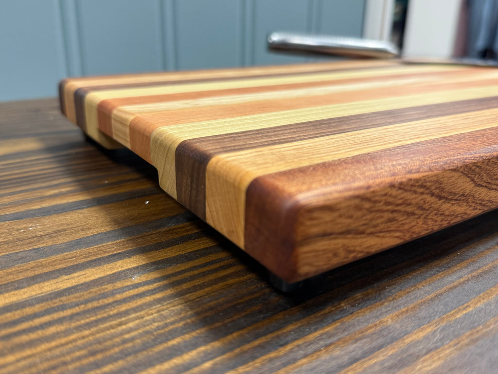 Handmade Edge Grain Cutting Board with Handles