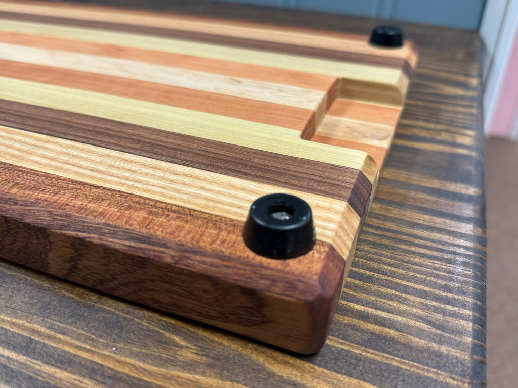 Handmade Edge Grain Cutting Board with Handles