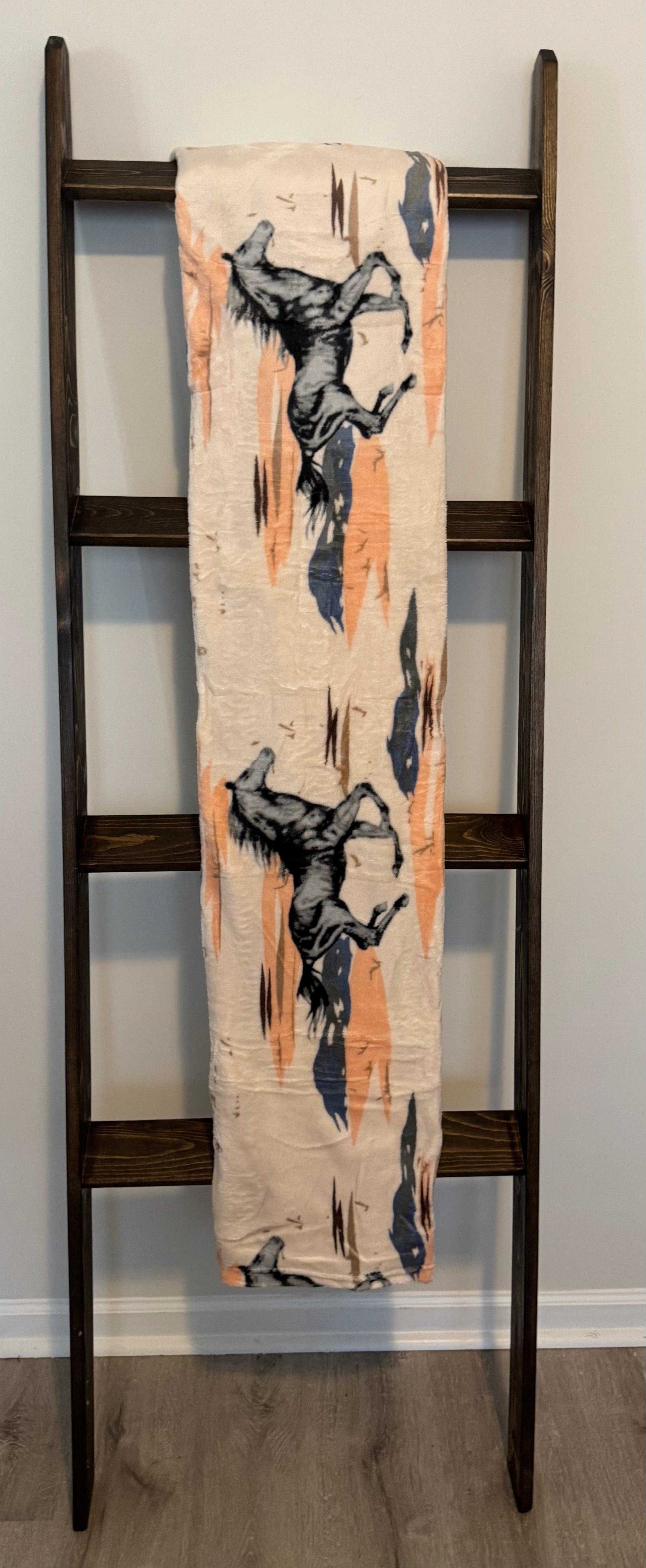 Western Horse Fleece Blanket