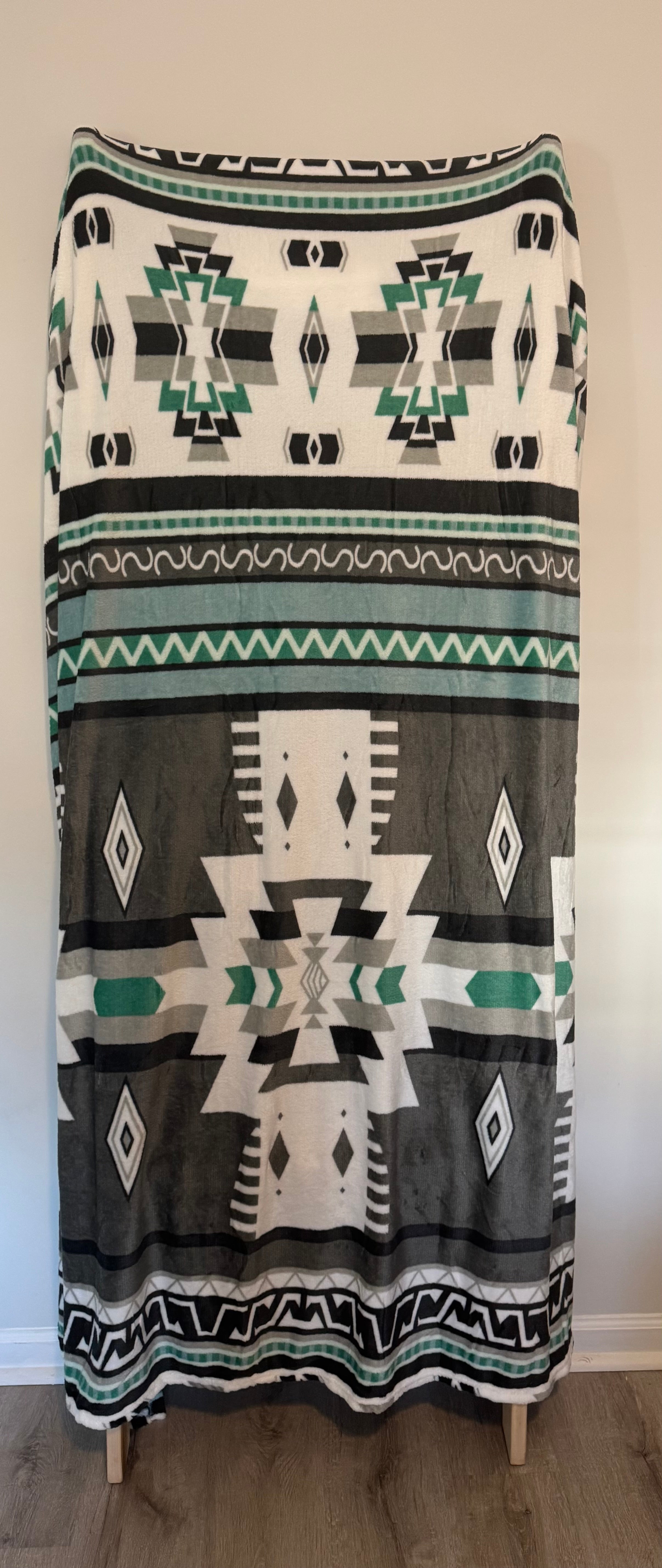 Southwestern Aztec Fleece Blanket