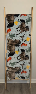Western Horse Flannel Blanket - Cowboy Boots & Cacti